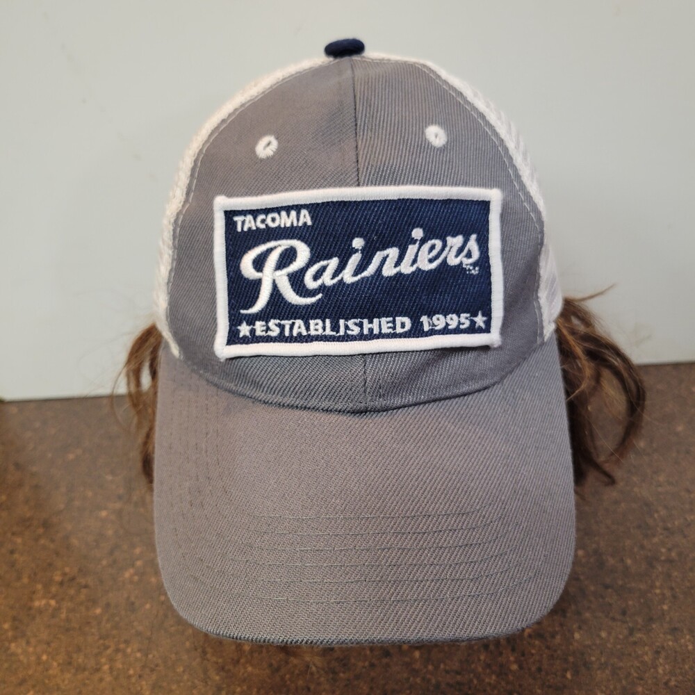 Promotional Adventure Trucker Hat Mens OS Gray Tacoma Rainiers White Mesh Back
